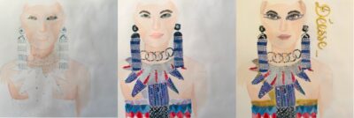 Aquarelle Cleopatre creation transe bliss flow